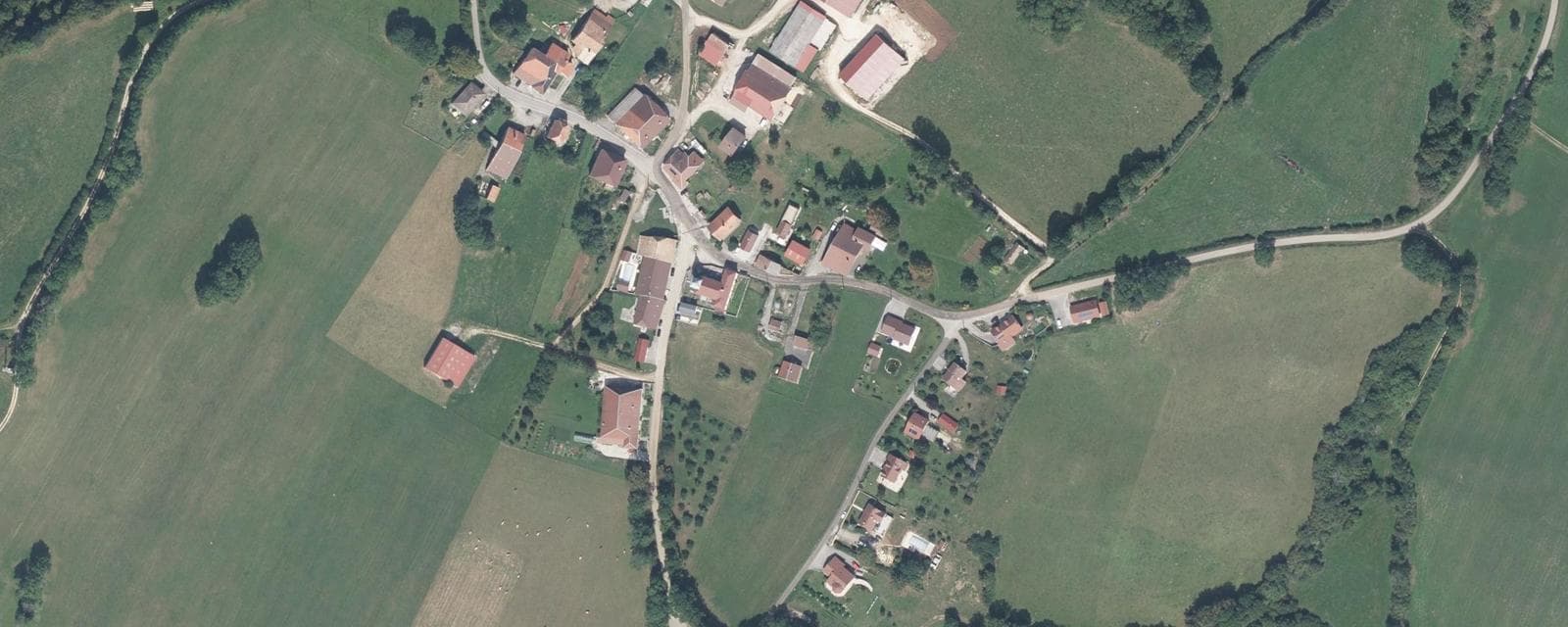 Vue aérienne de Charency (Jura)
