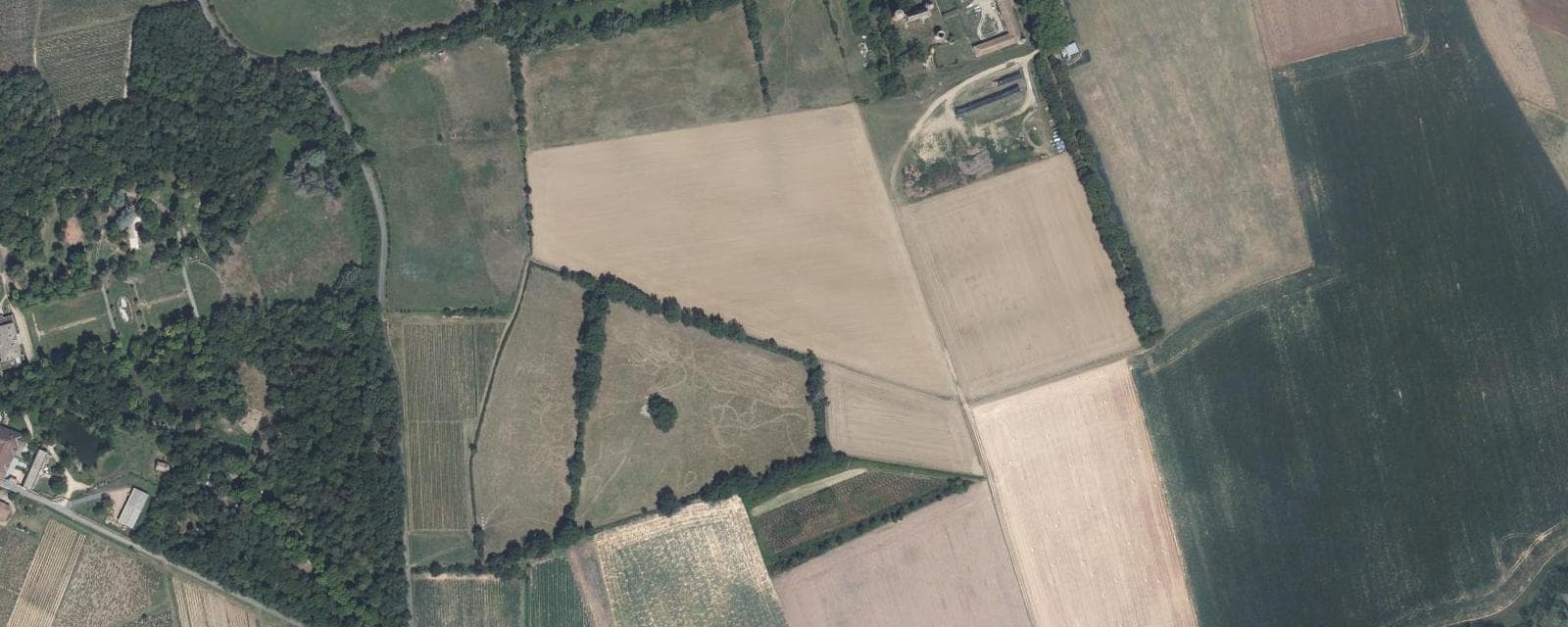 Vue aérienne de Charentay (Rhône)
