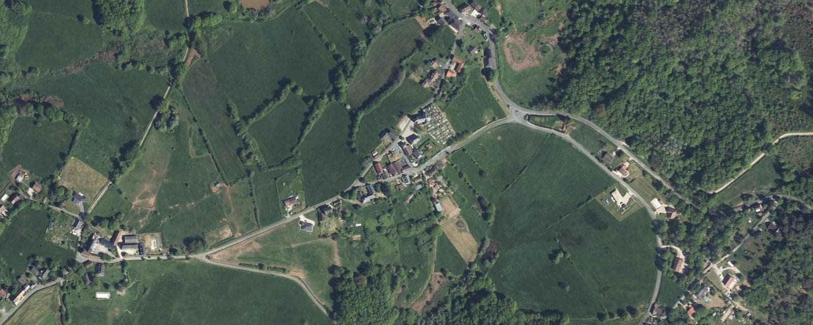 Vue aérienne de Châtres (Dordogne)