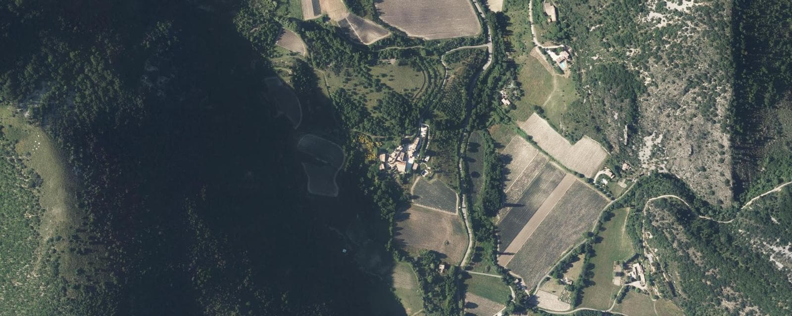 Vue aérienne de Chaudebonne (Drôme)