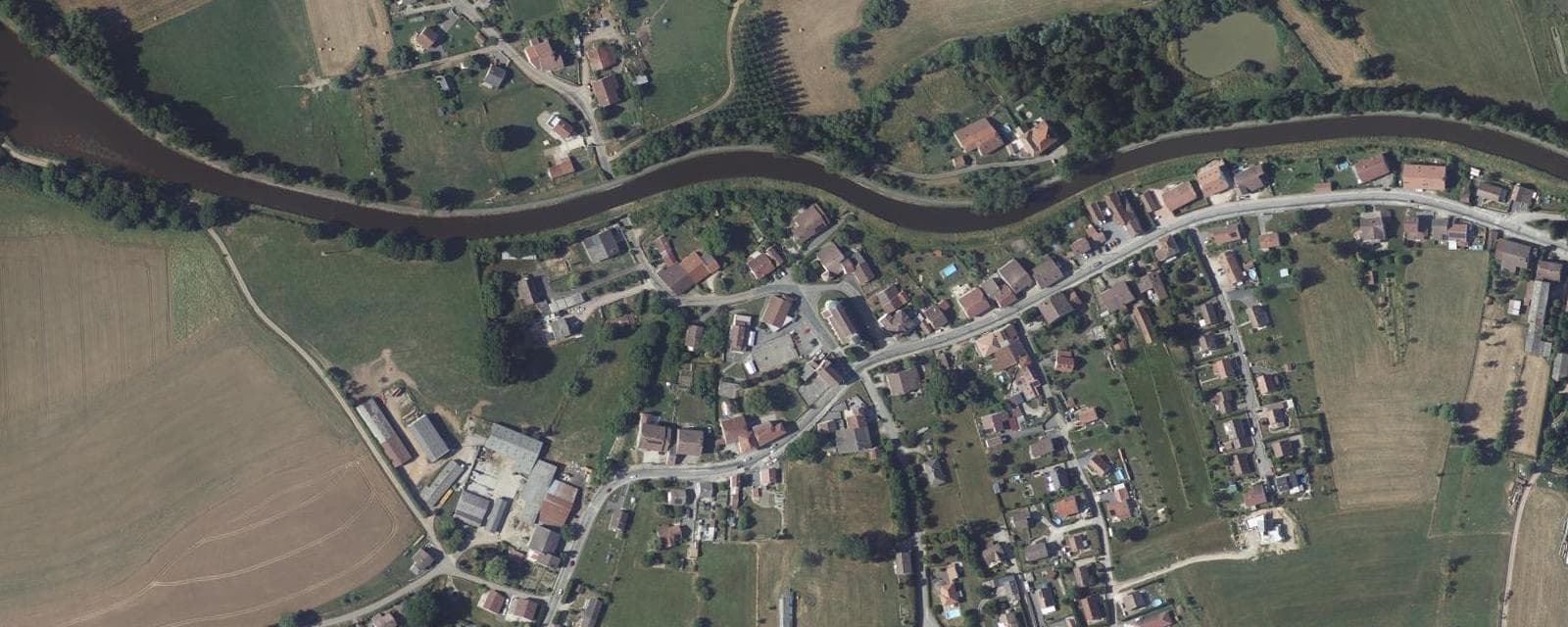 Vue aérienne de Chaumousey (Vosges)