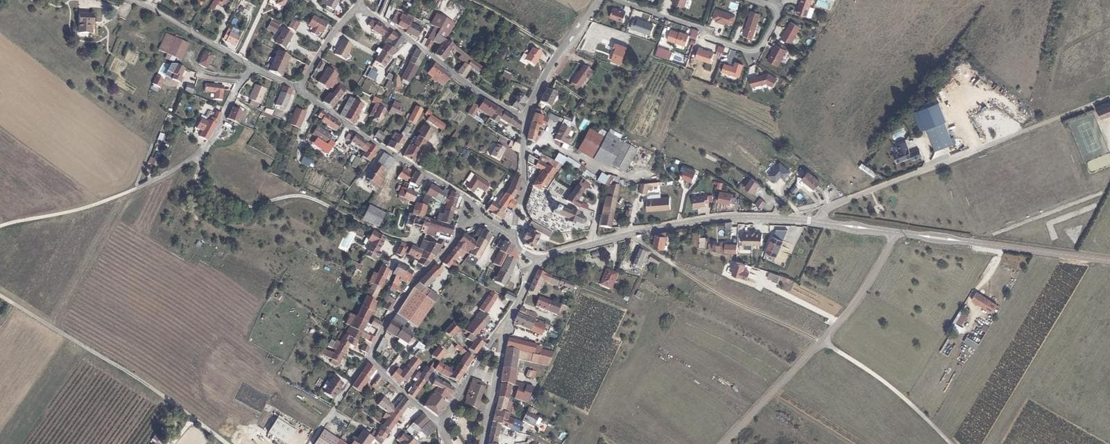 Vue aérienne de Chaux (Côte-d'Or)