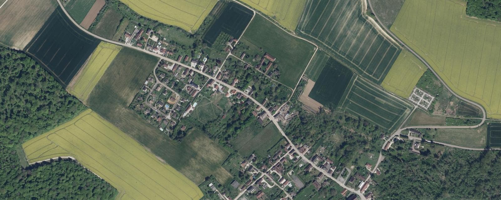 Vue aérienne de Chennegy (Aube)