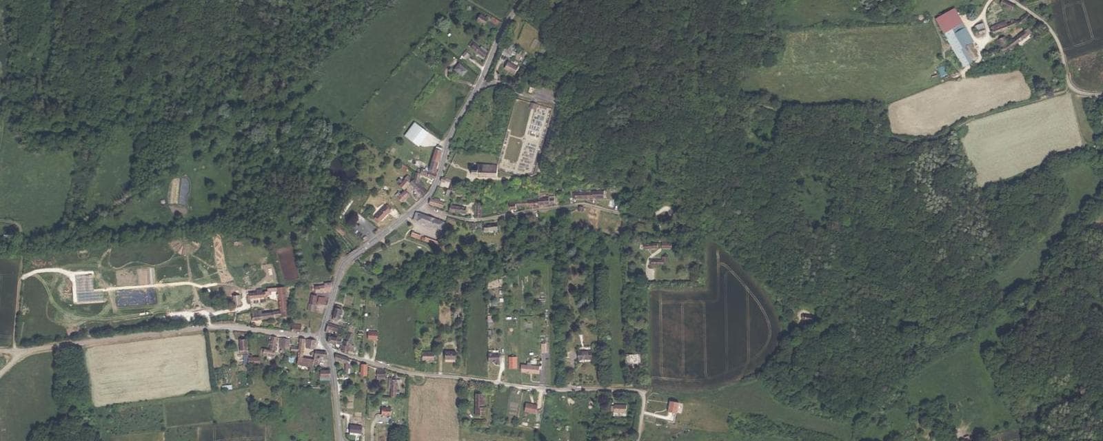 Vue aérienne de Chevannes (Loiret)