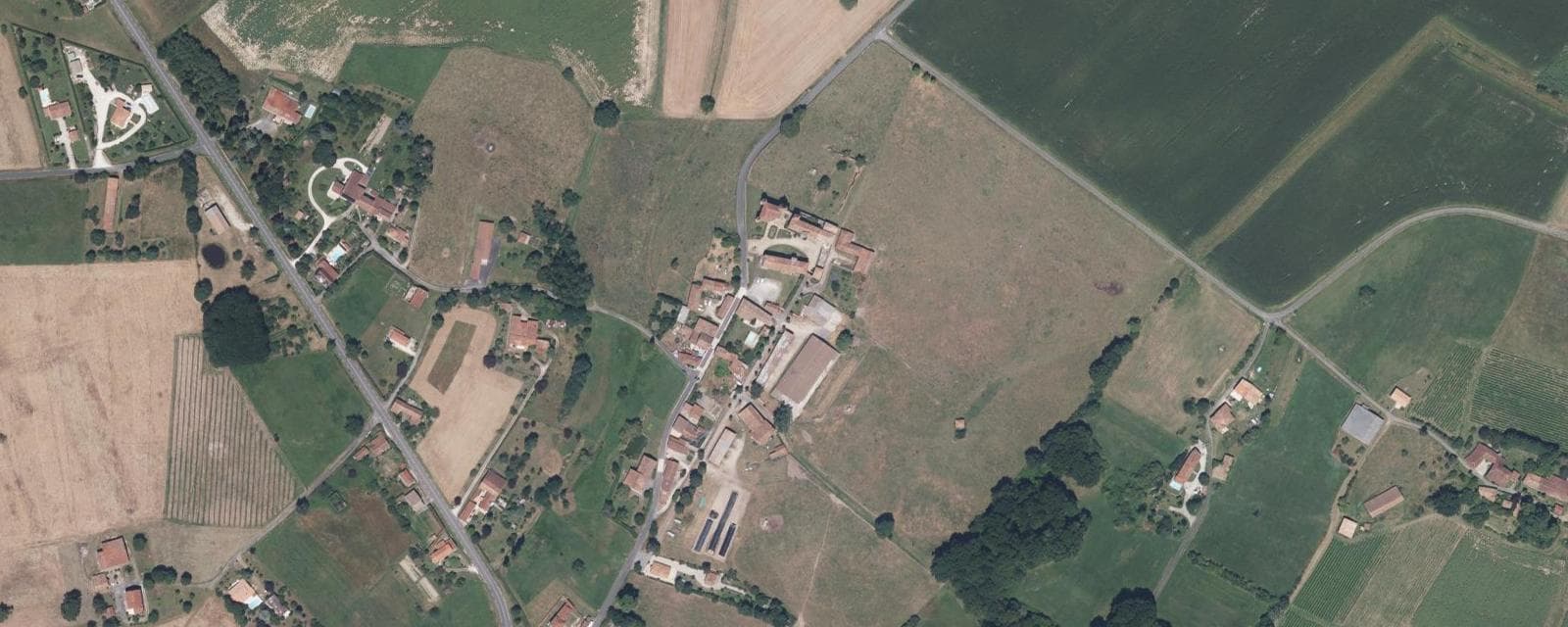 Vue aérienne de Chillac (Charente)