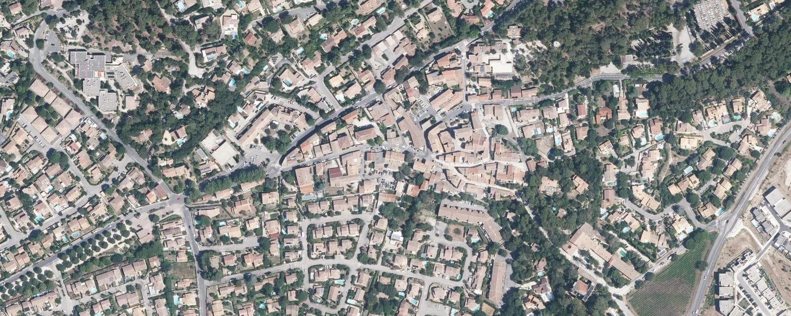 Vue aérienne de Clapiers (Hérault)