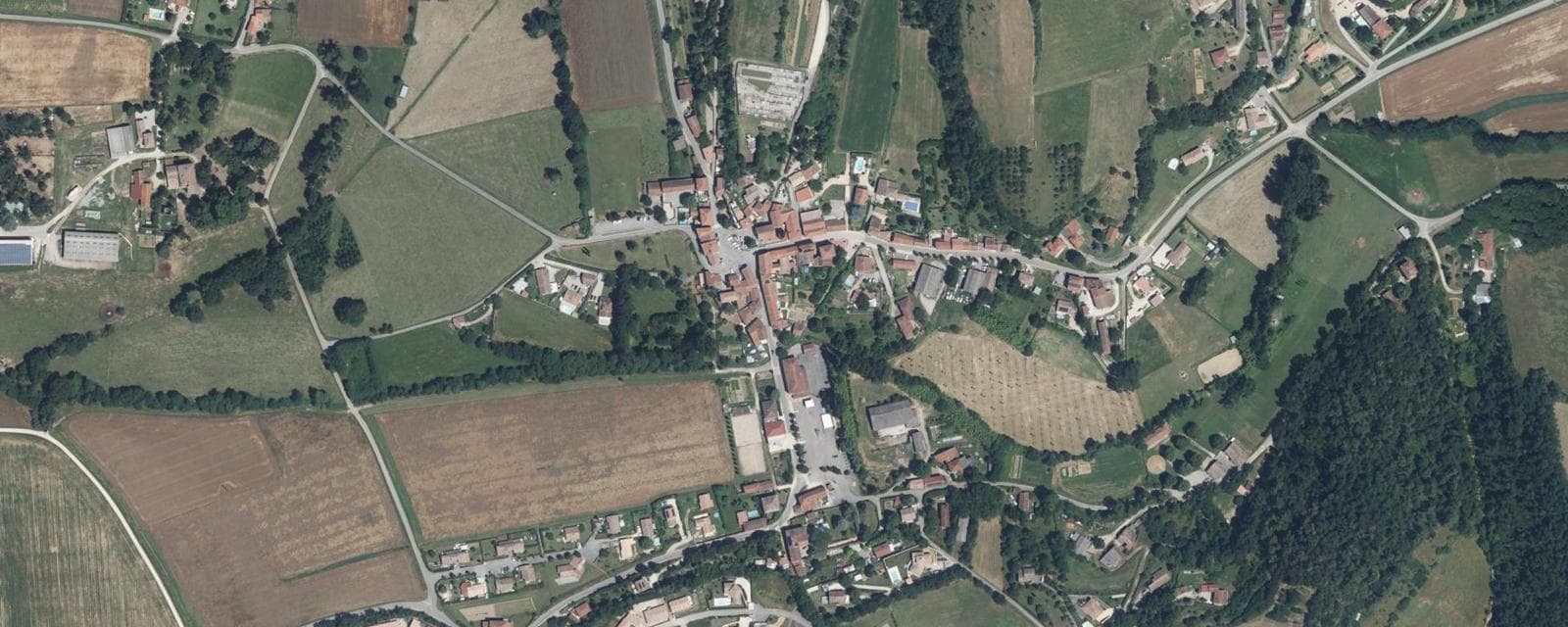 Vue aérienne de Claveyson (Drôme)