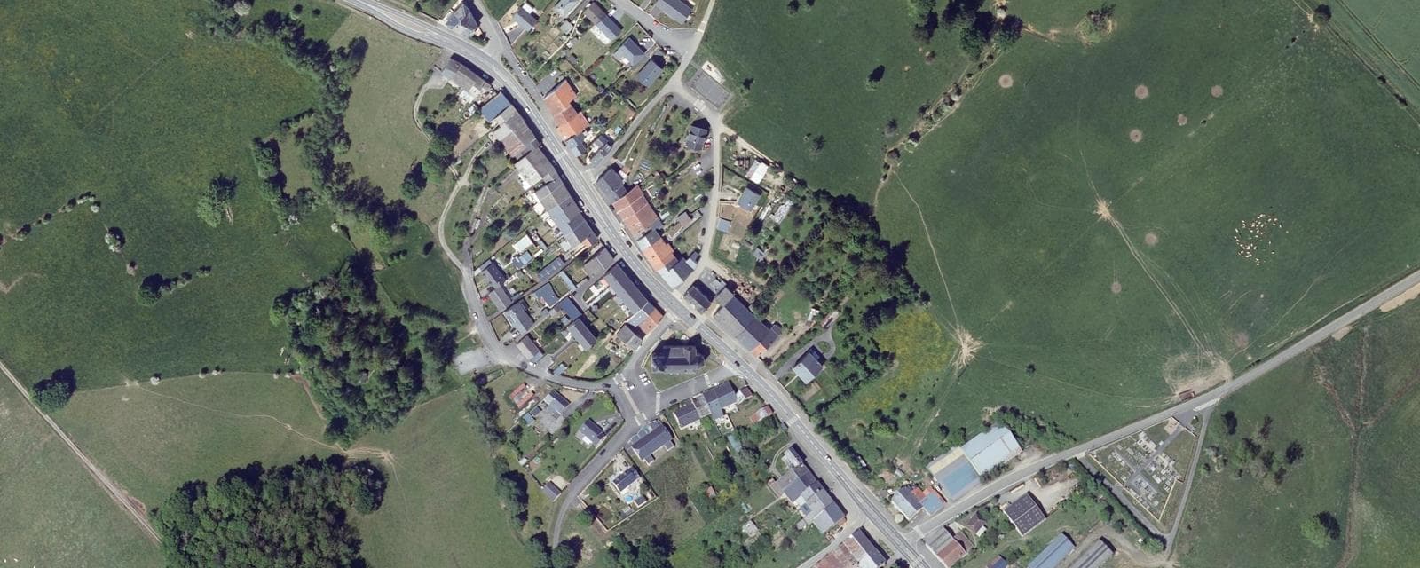 Vue aérienne de Cliron (Ardennes)
