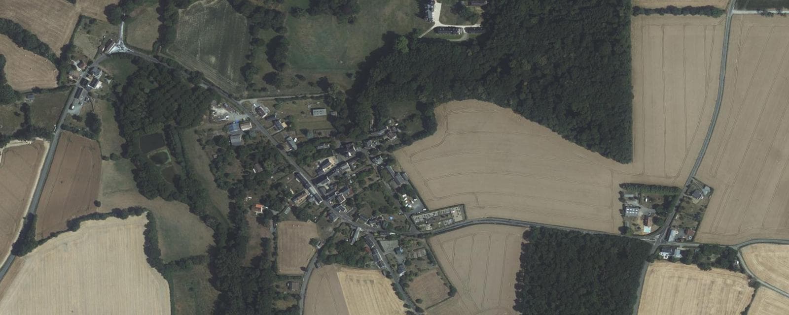 Vue aérienne de Cogners (Sarthe)