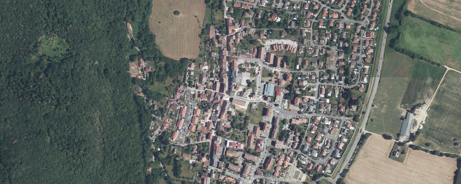 Vue aérienne de Collonges (Ain)