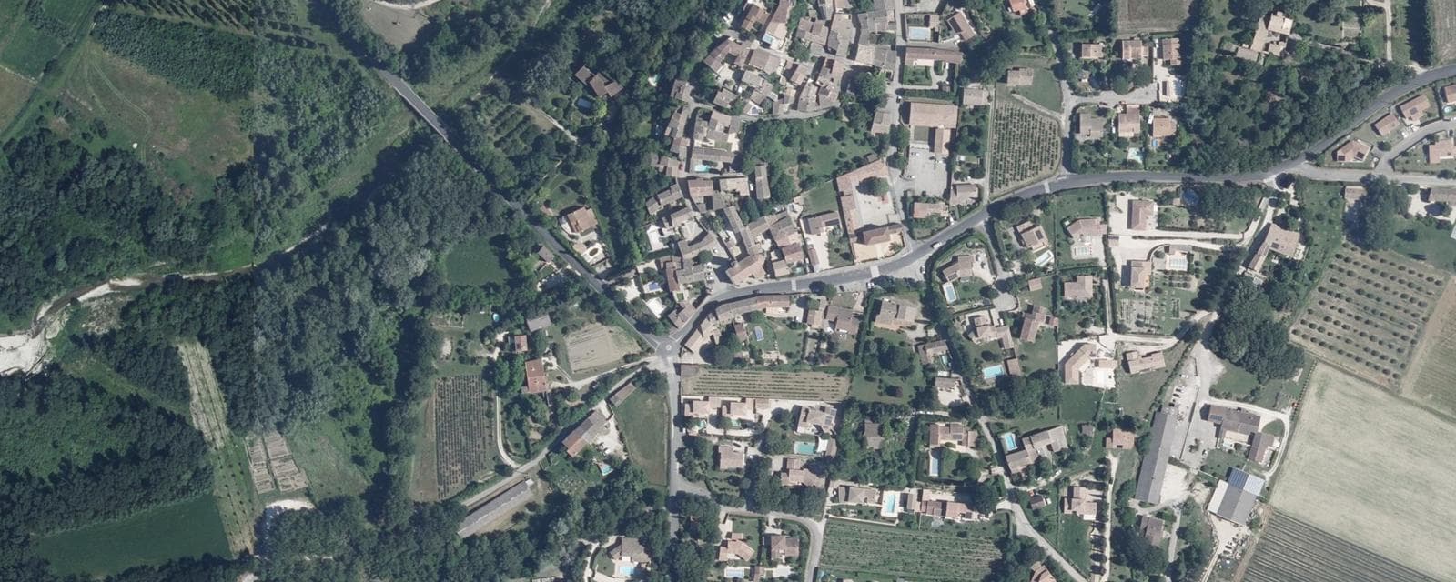 Vue aérienne de Colonzelle (Drôme)