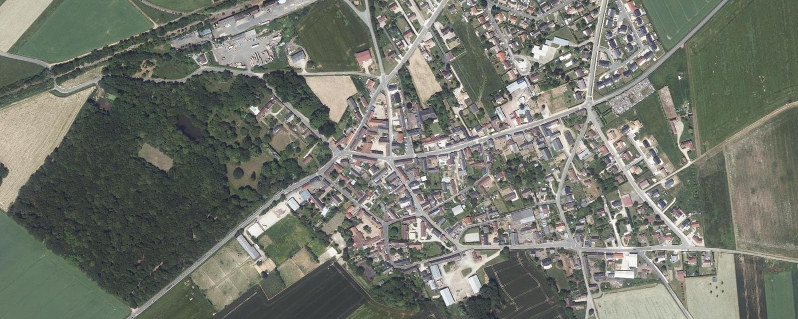 Vue aérienne de Coltainville (Eure-et-Loir)