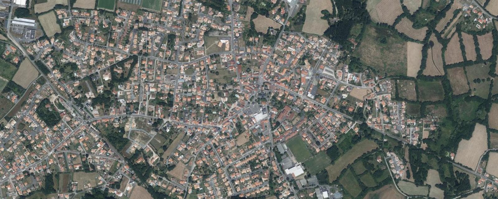 Vue aérienne de Commequiers (Vendée)