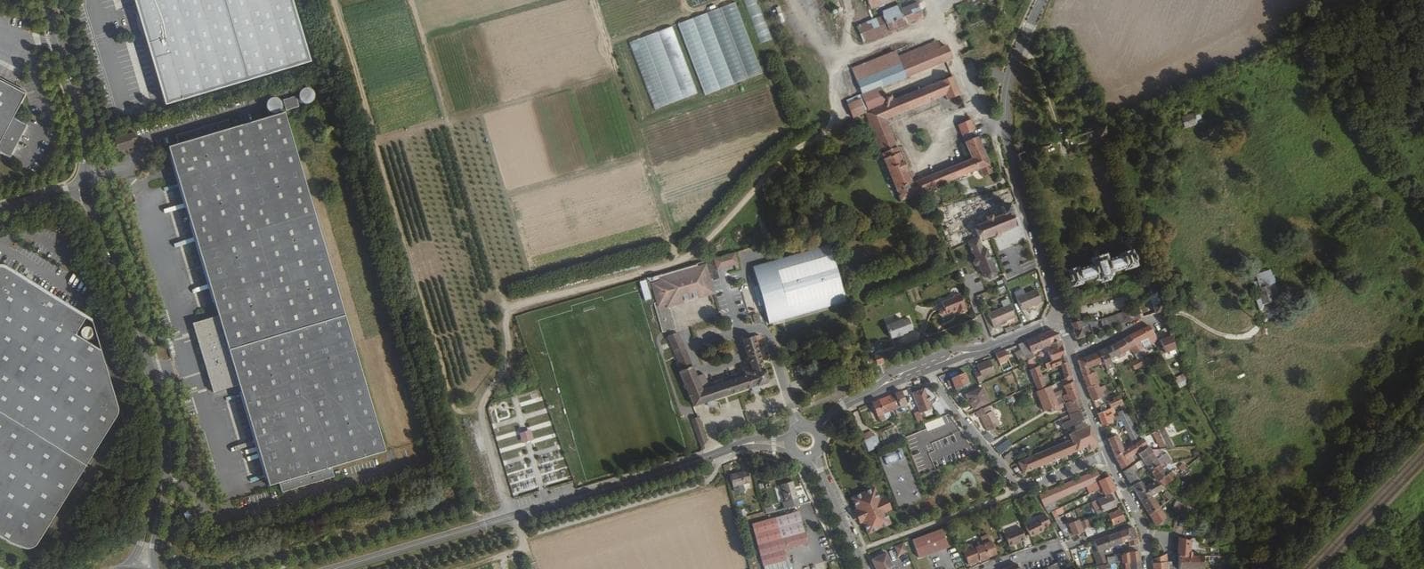 Vue aérienne de Compans (Seine-et-Marne)