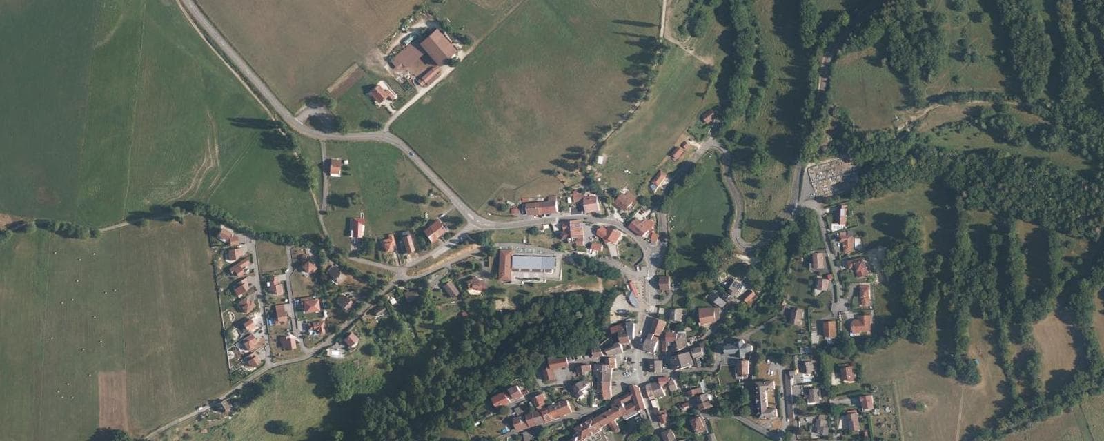 Vue aérienne de Confort (Ain)