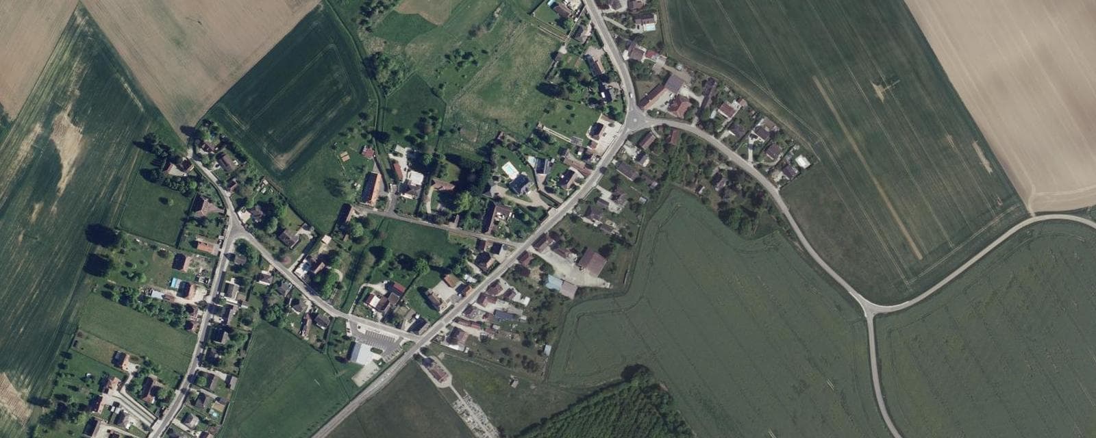 Vue aérienne de Cormost (Aube)