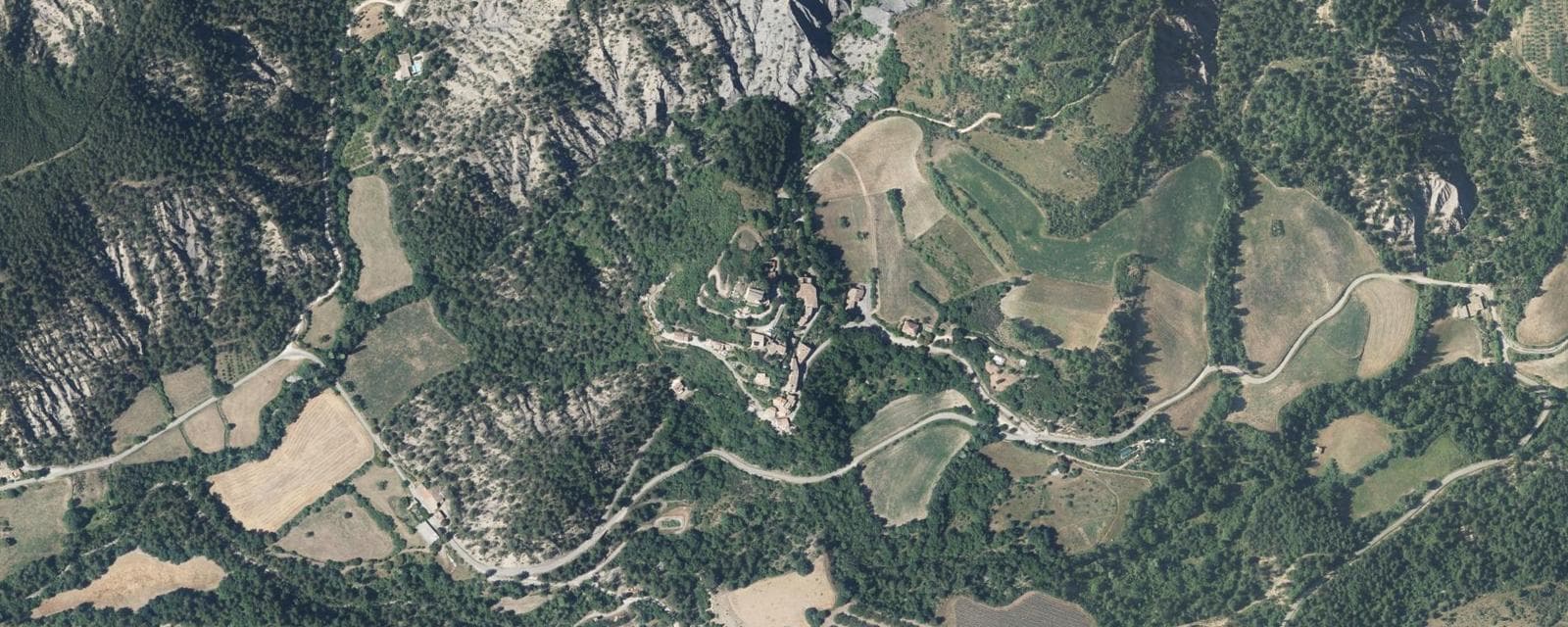 Vue aérienne de Cornillac (Drôme)