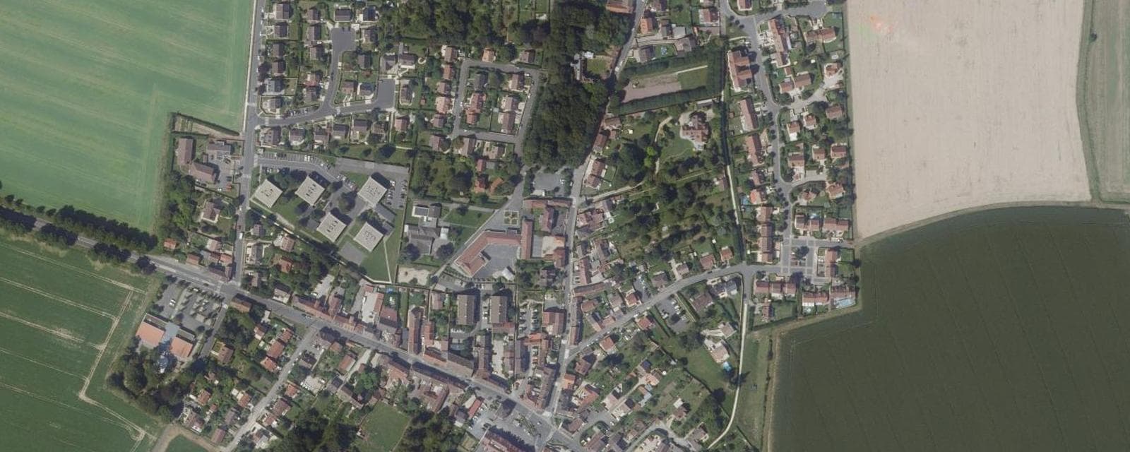 Vue aérienne de Coubert (Seine-et-Marne)