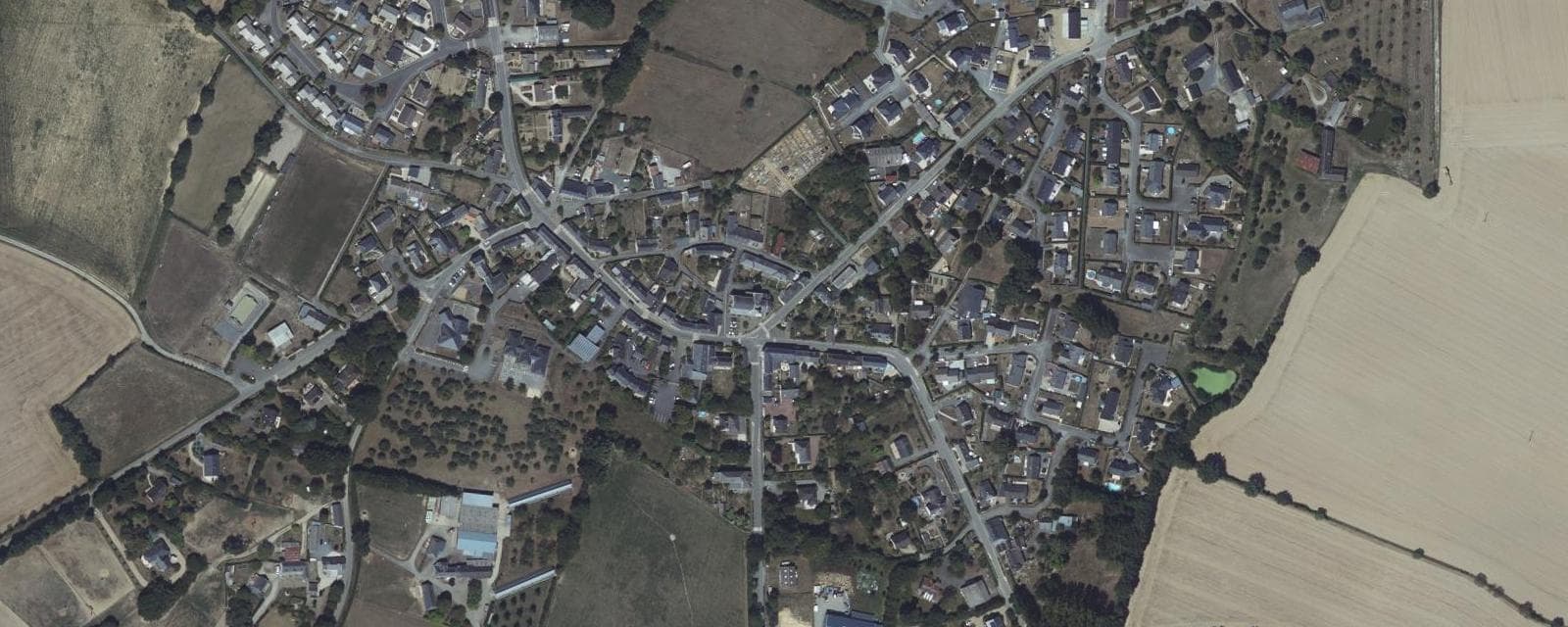 Vue aérienne de Coudray (Mayenne)