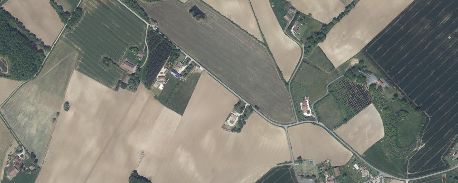 Vue aérienne de Coulx (Lot-et-Garonne)