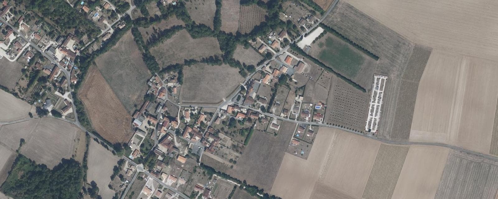 Vue aérienne de Courbillac (Charente)