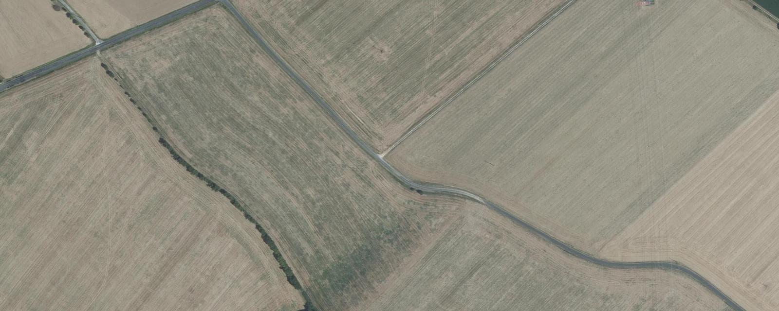 Vue aérienne de Courcelles (Charente-Maritime)