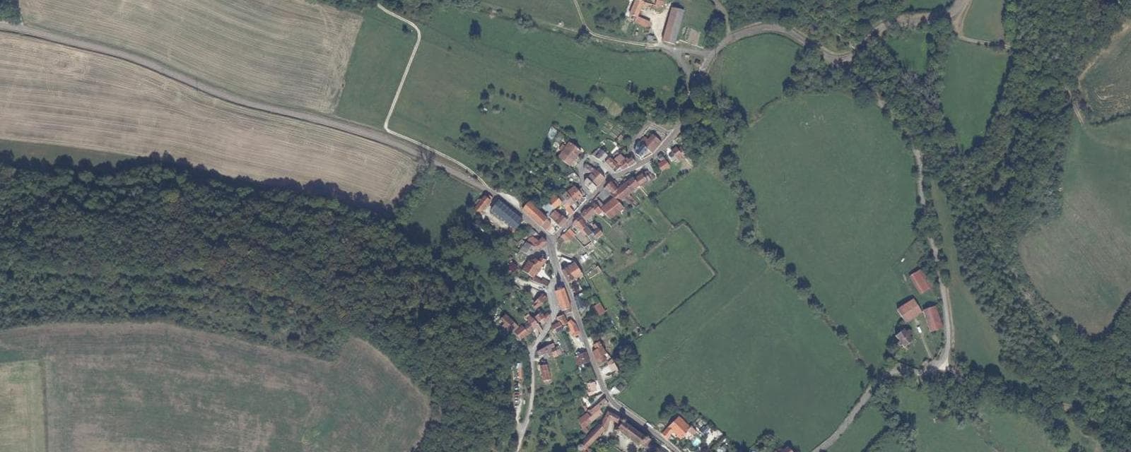 Vue aérienne de Courlon (Côte-d'Or)