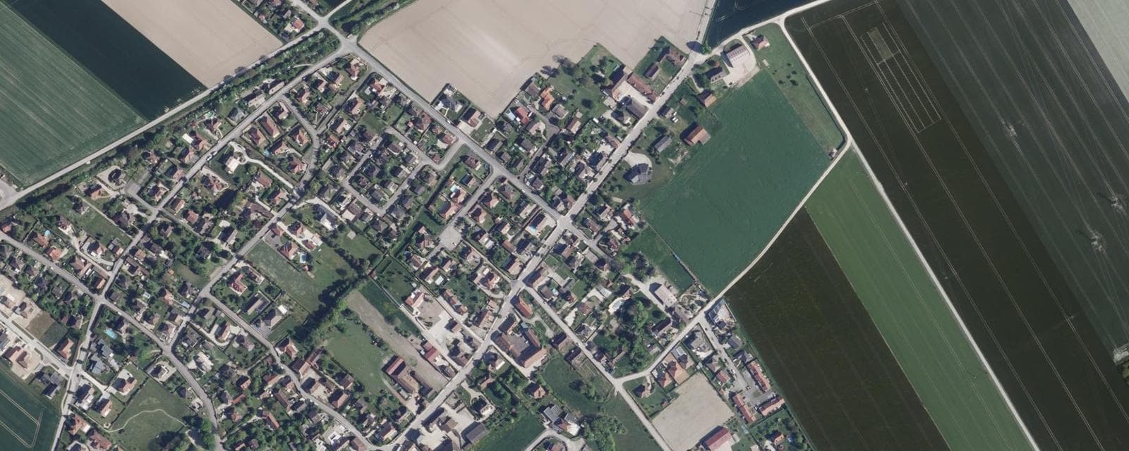 Vue aérienne de Creney-près-Troyes (Aube)