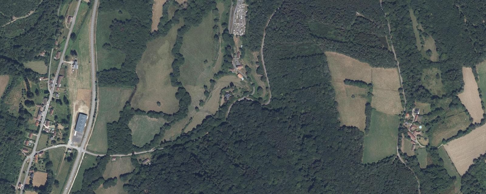 Vue aérienne de Croze (Creuse)