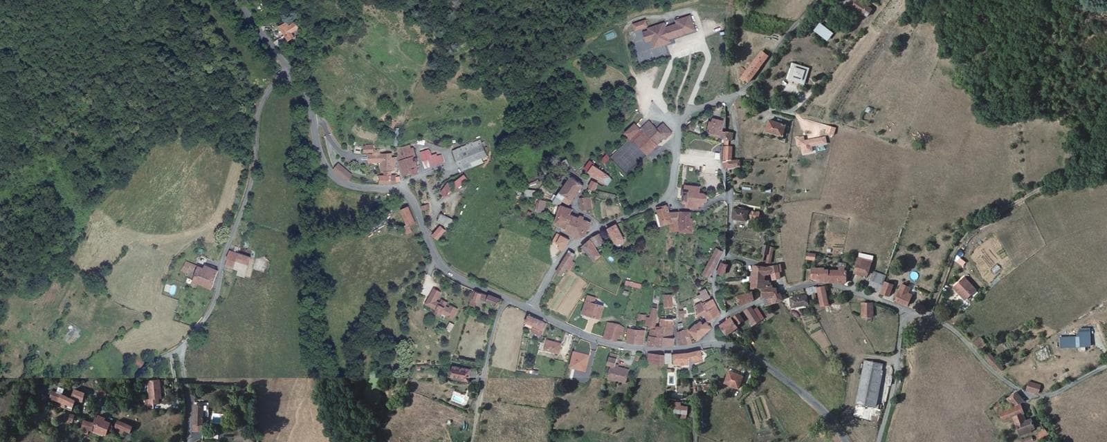 Vue aérienne de Cuzac (Lot)