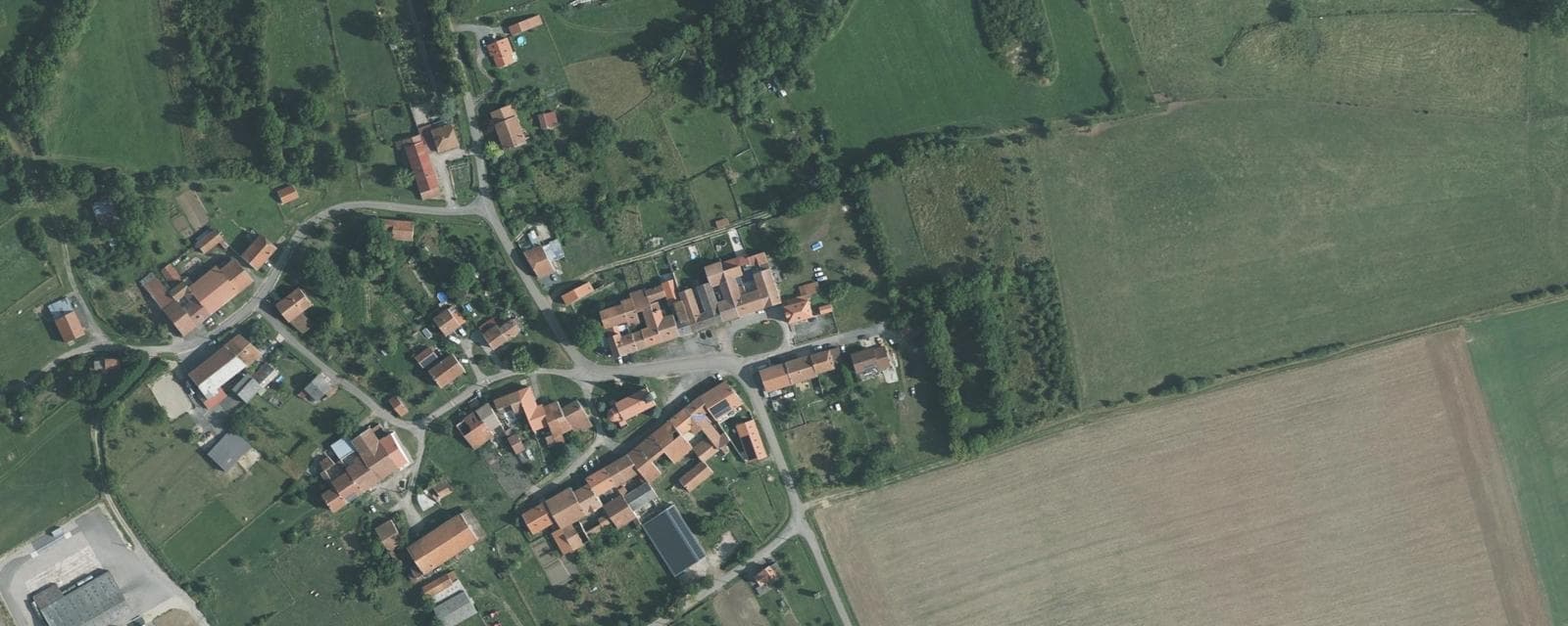 Vue aérienne de Dalhain (Moselle)