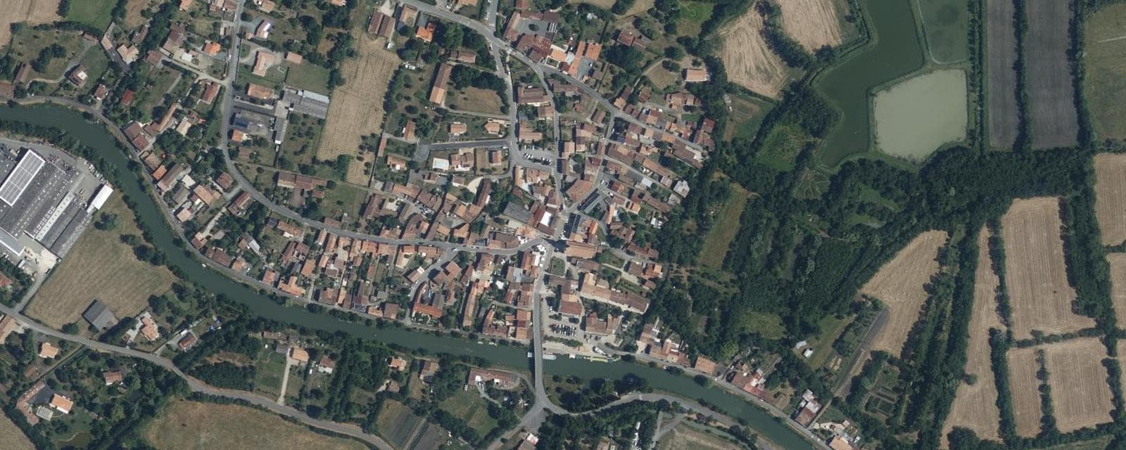 Vue aérienne de Damvix (Vendée)