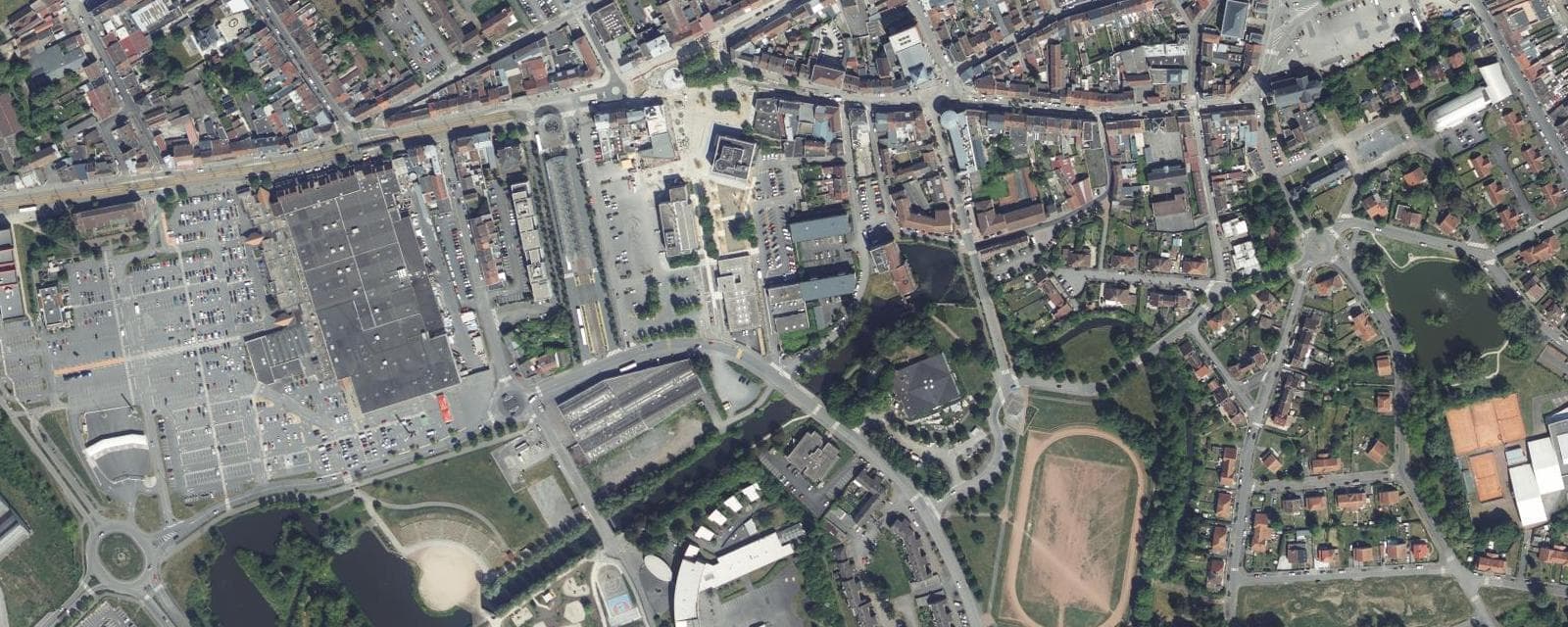 Vue aérienne de Denain (Nord)