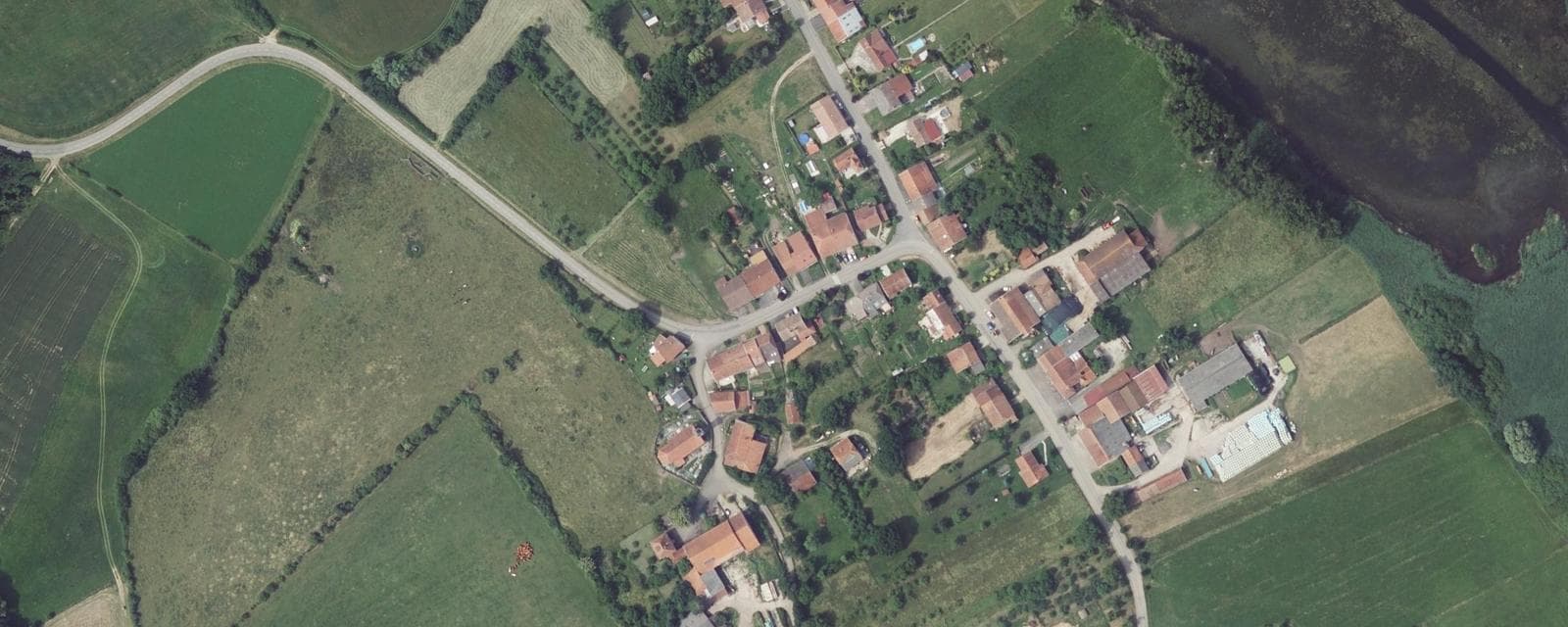Vue aérienne de Desseling (Moselle)