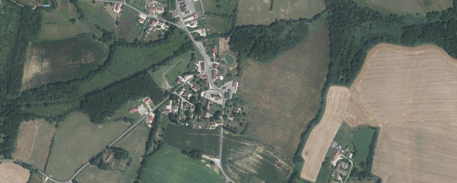 Vue aérienne de Diconne (Saône-et-Loire)