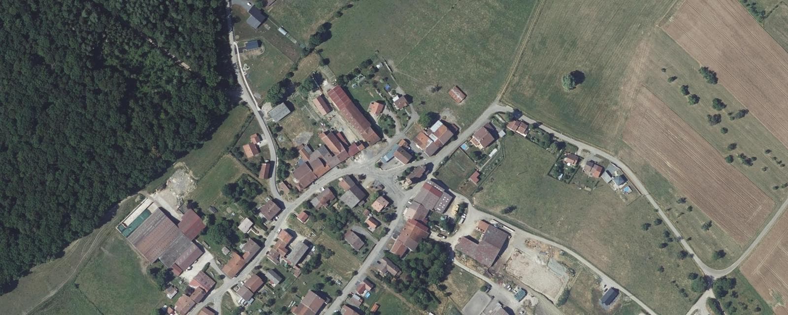 Vue aérienne de Dignonville (Vosges)