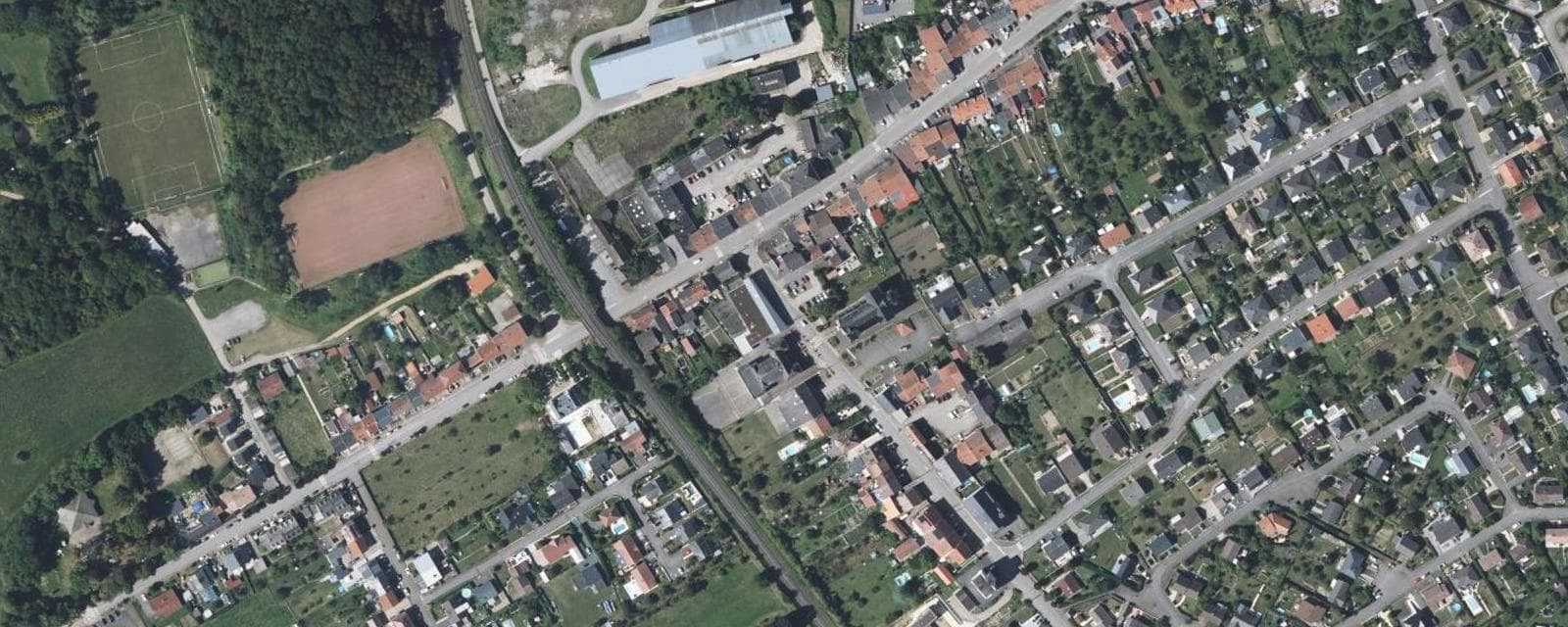 Vue aérienne de Distroff (Moselle)