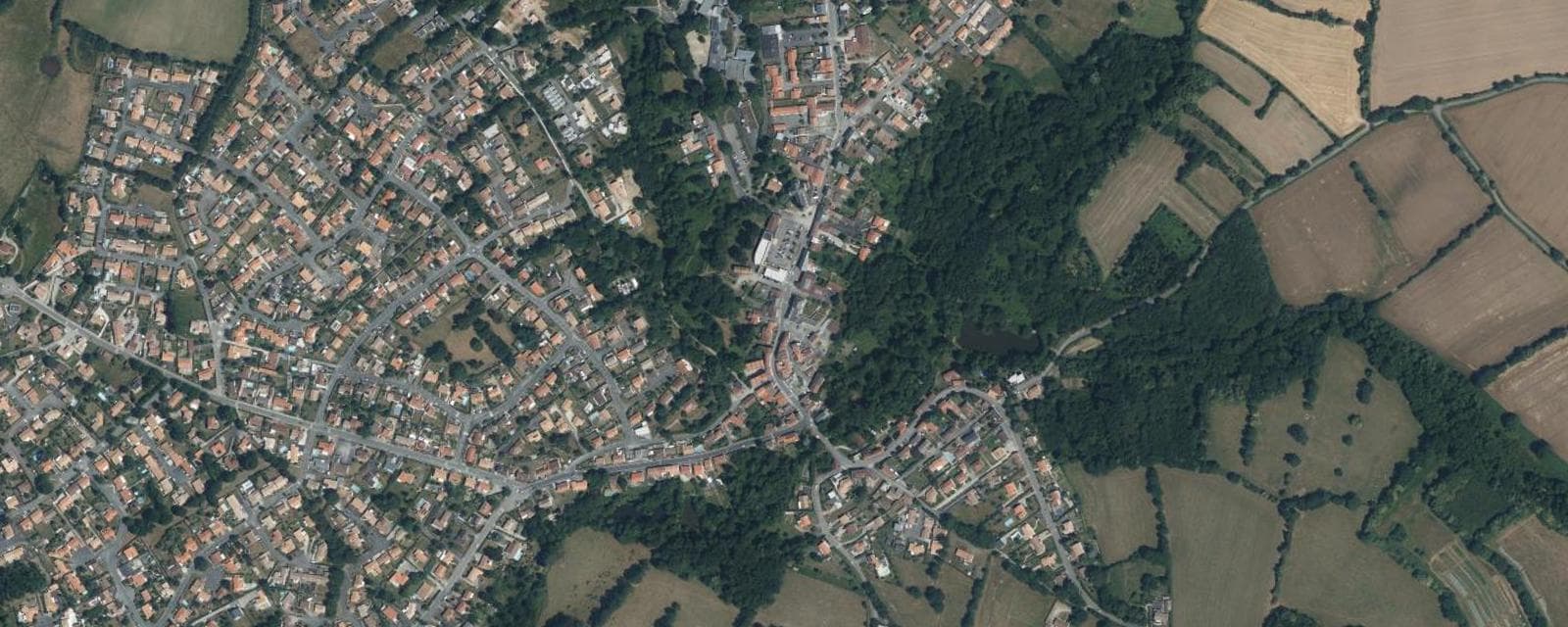 Vue aérienne de Dompierre-sur-Yon (Vendée)