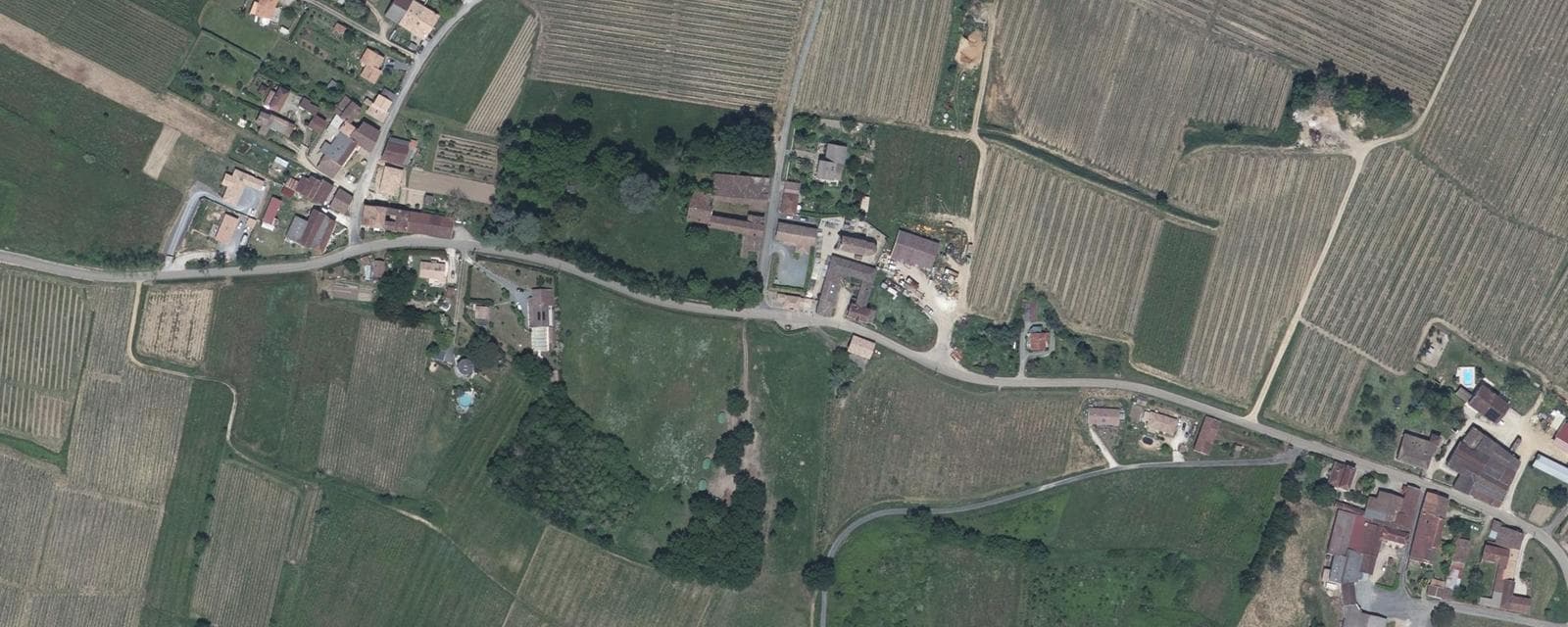 Vue aérienne de Donzac (Gironde)