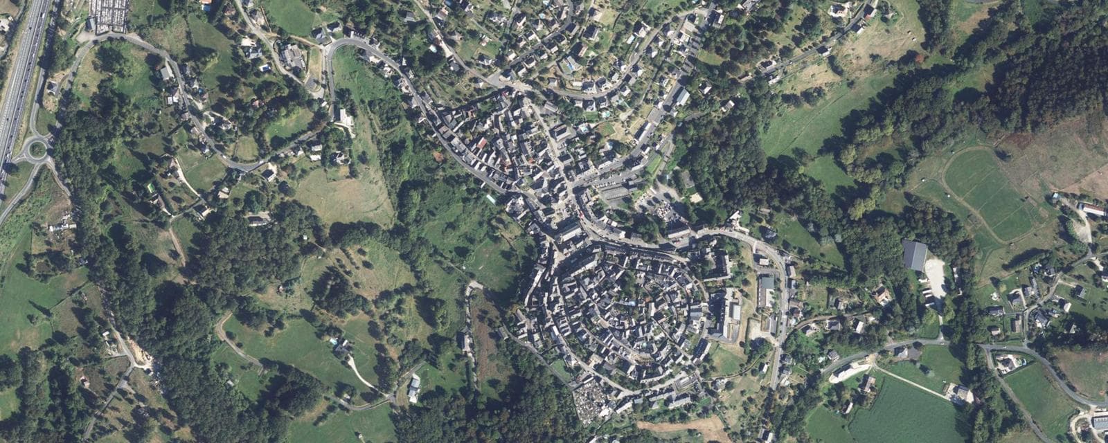 Vue aérienne de Donzenac (Corrèze)
