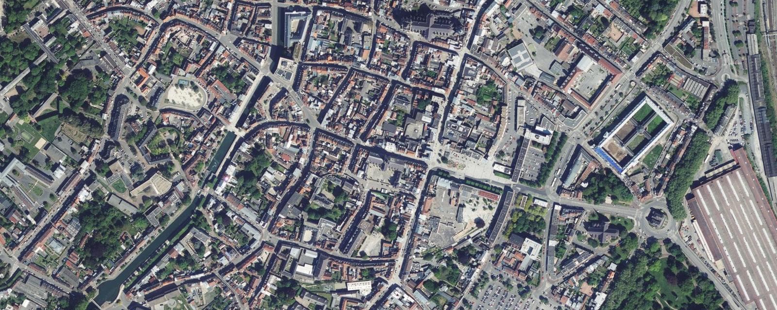 Vue aérienne de Douai (Nord)