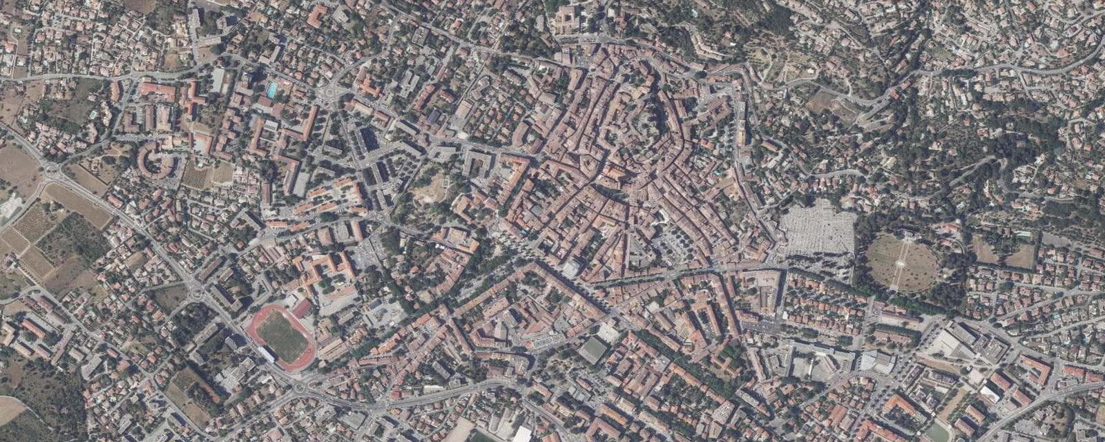 Vue aérienne de Draguignan (Var)