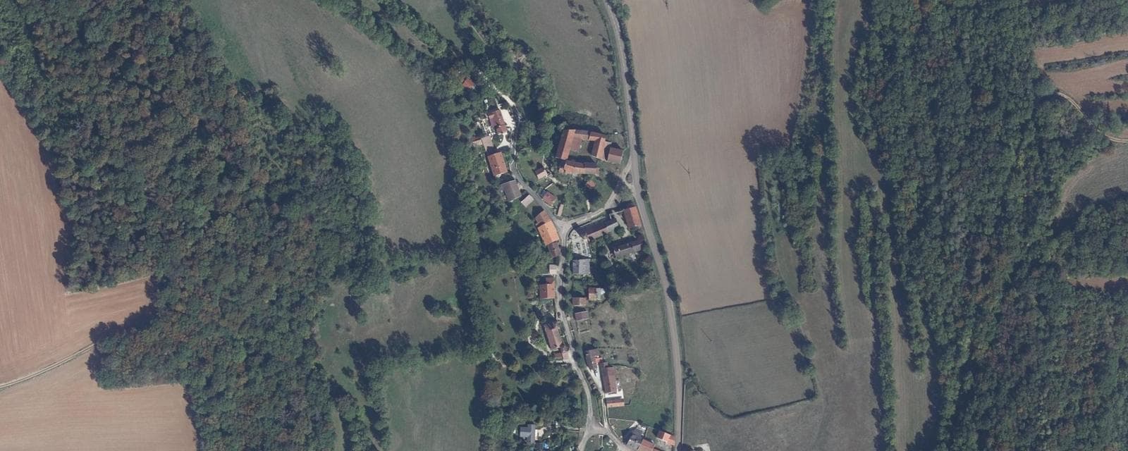 Vue aérienne de Drée (Côte-d'Or)