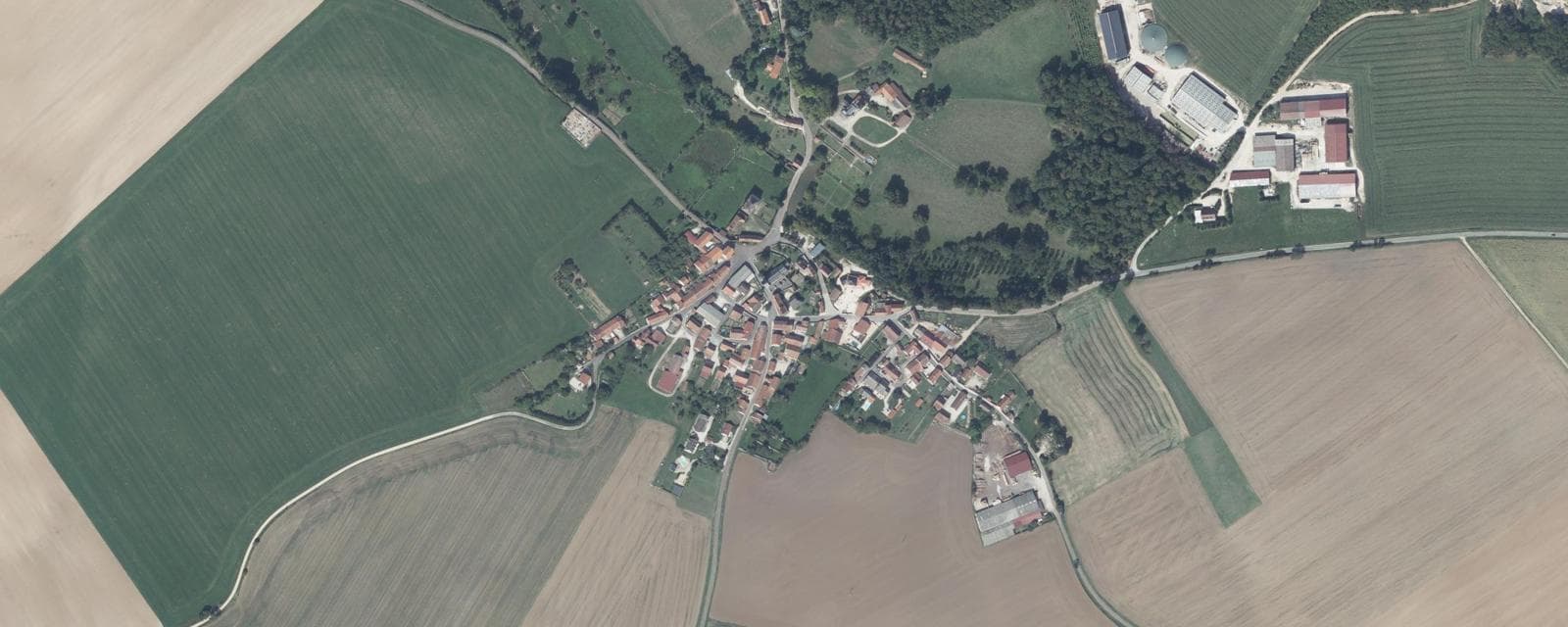 Vue aérienne de Échalot (Côte-d'Or)