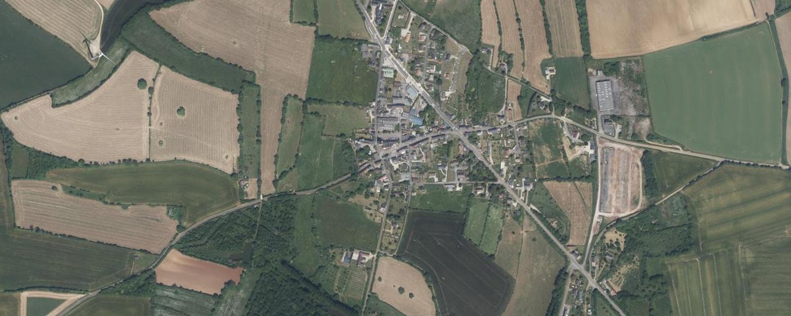 Vue aérienne de Échauffour (Orne)
