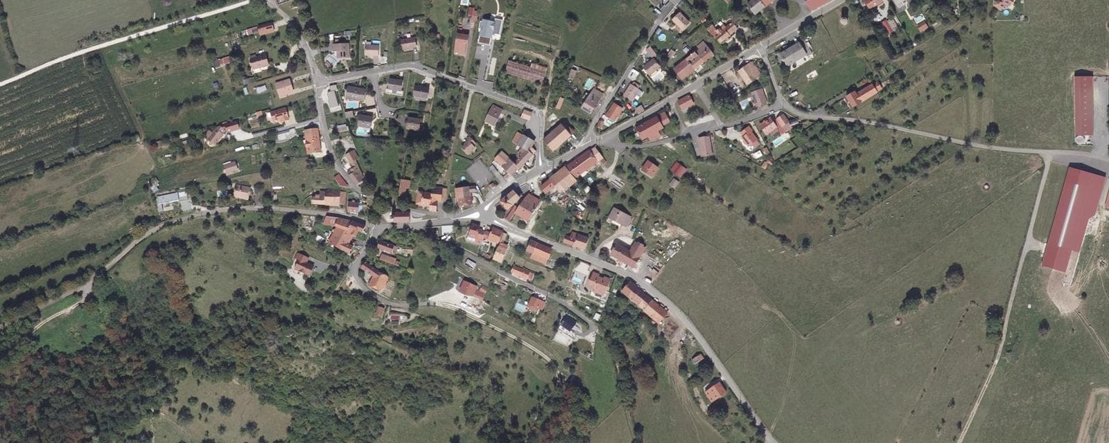 Vue aérienne de Écurcey (Doubs)
