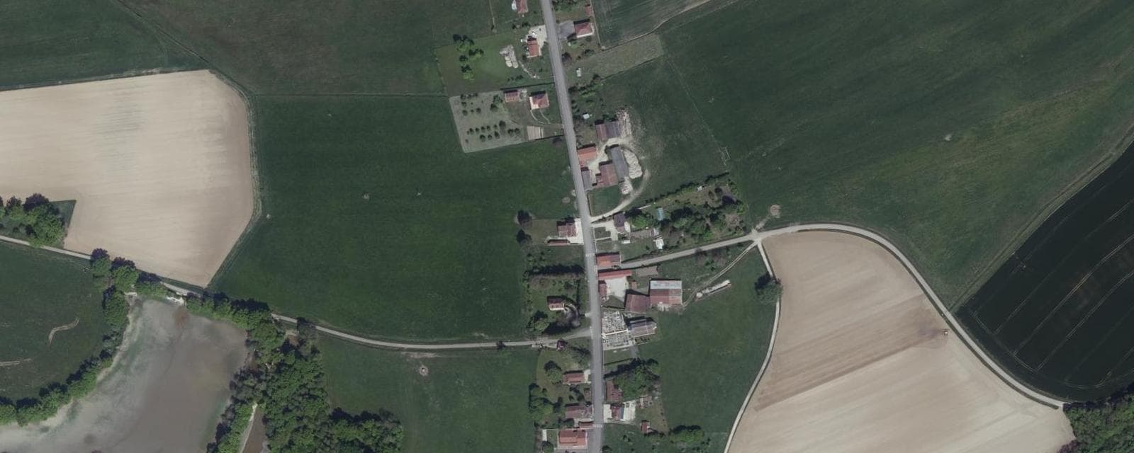 Vue aérienne de Épothémont (Aube)