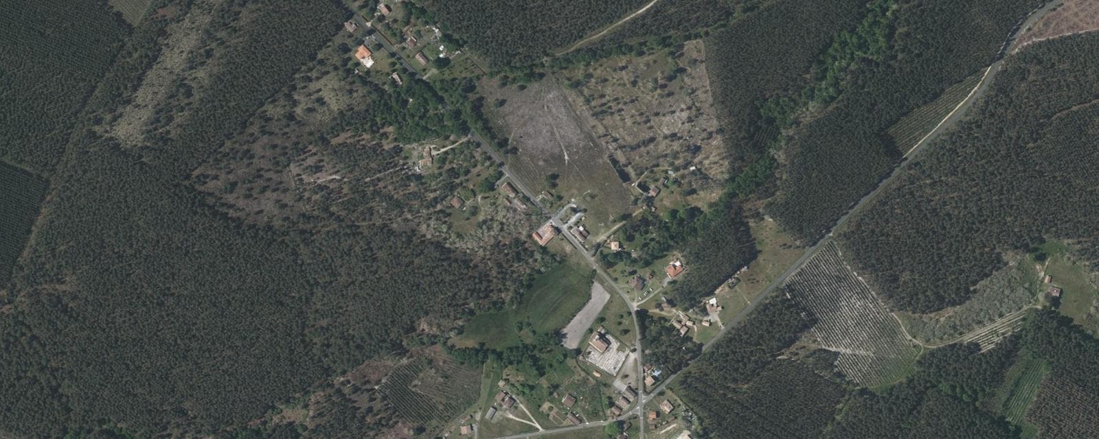 Vue aérienne de Escaudes (Gironde)