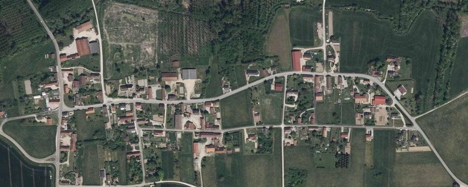 Vue aérienne de Étrelles-sur-Aube (Aube)