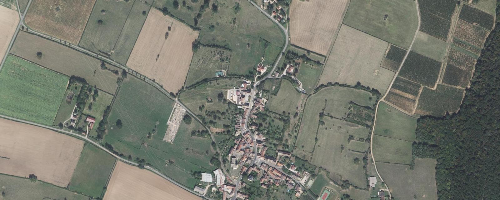 Vue aérienne de Étrigny (Saône-et-Loire)